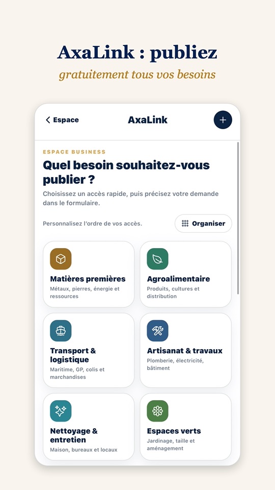 AxaLink : publier gratuitement tous vos besoins